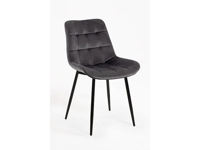 Sillas Comedor - Silla Teray Terciopelo - Gris oscuro