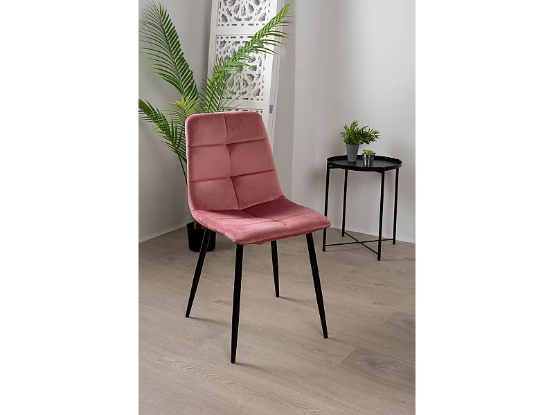 Sillas Comedor - Silla Daris Terciopelo - Rosa