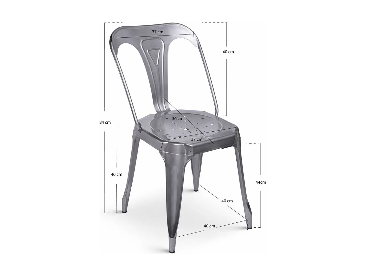 Sillas Comedor - Silla Ulix - Gris metalizado