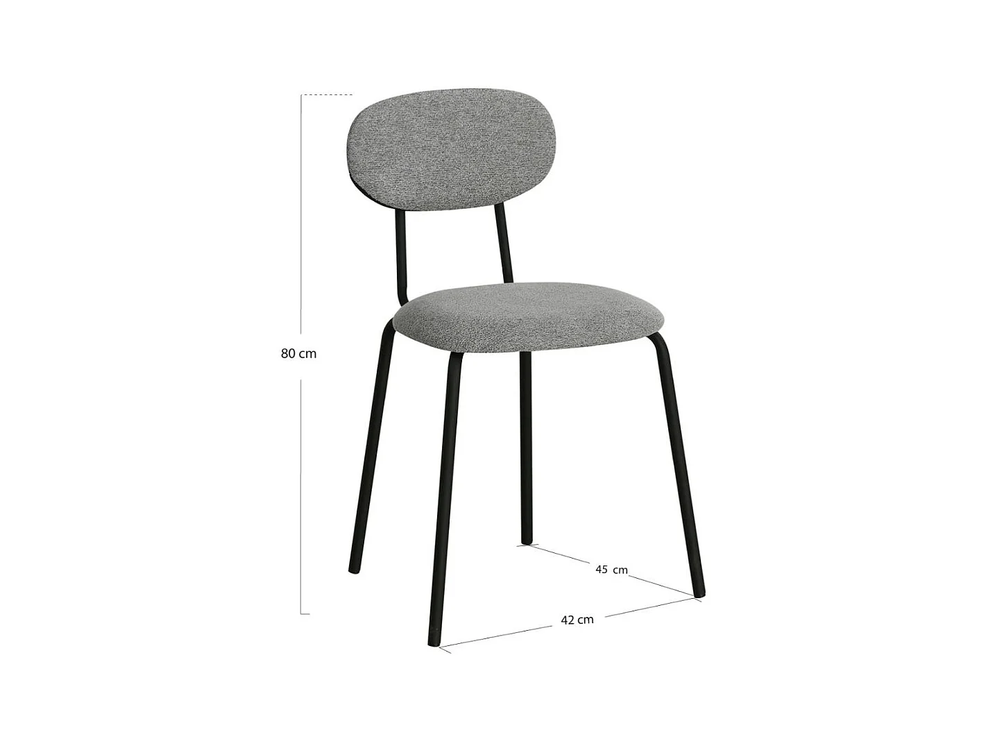 Sillas Comedor - Silla Tati - Gris