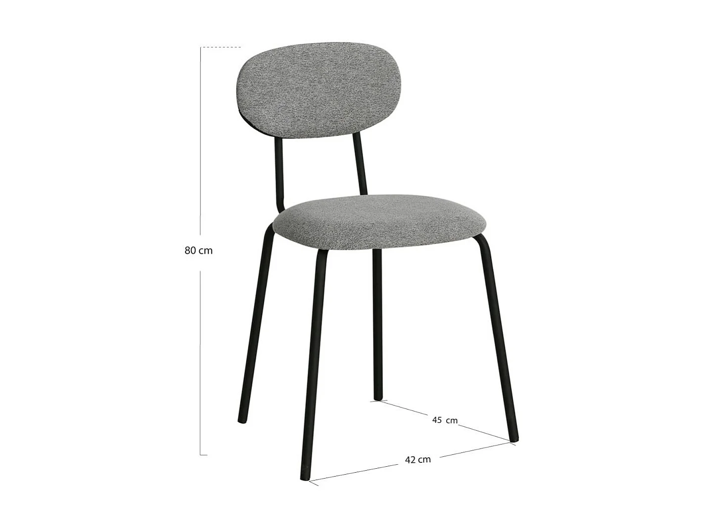Sillas Comedor - Silla Tati - Gris