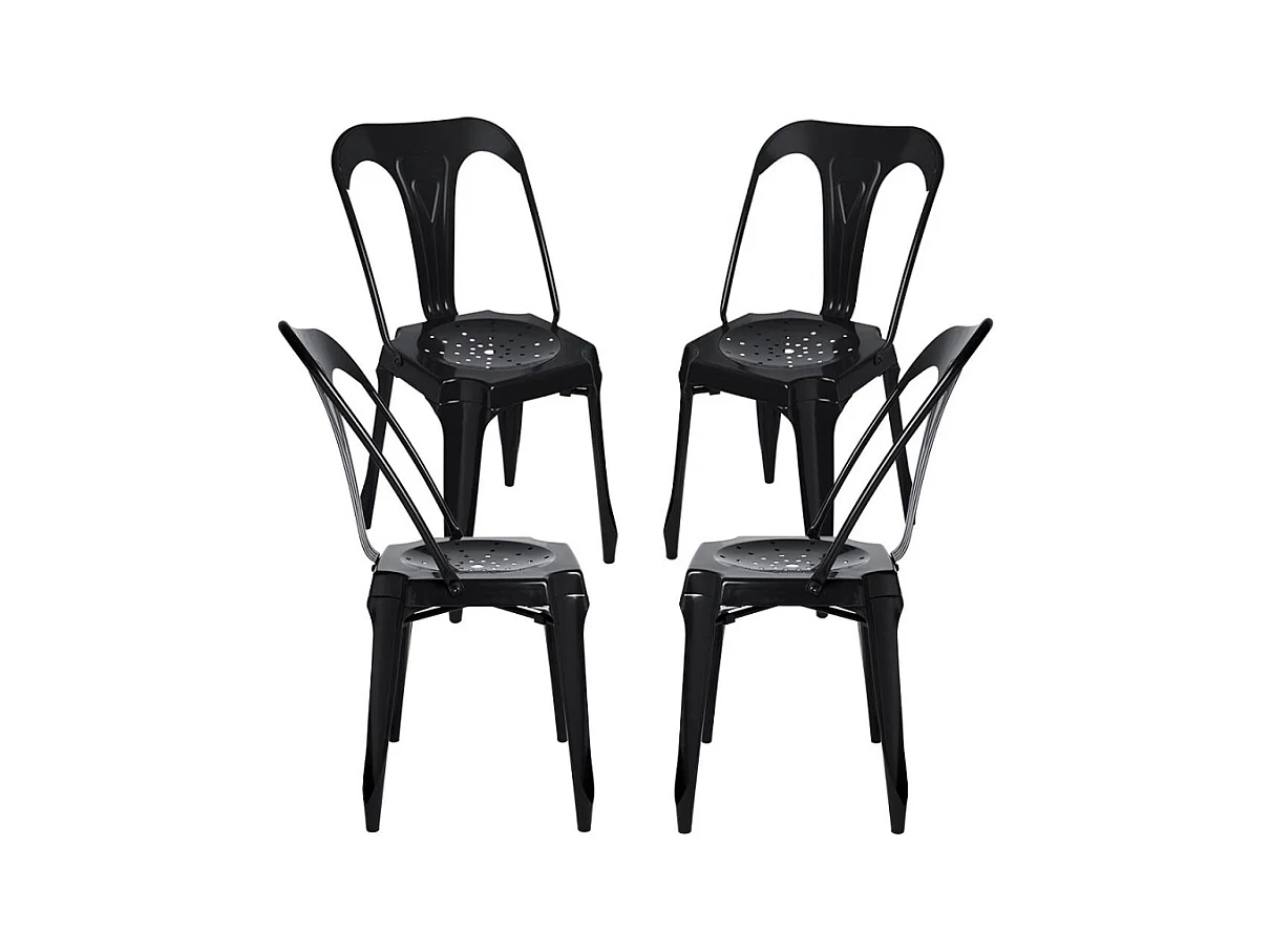Packs Sillas Comedor - Pack 4 Sillas Ulix - Negro