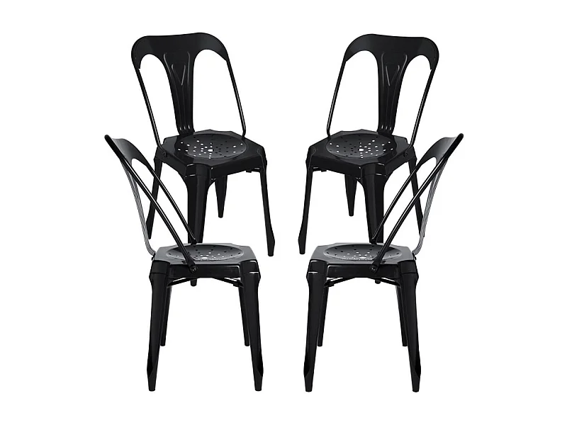 Packs Sillas Comedor - Pack 4 Sillas Ulix - Negro