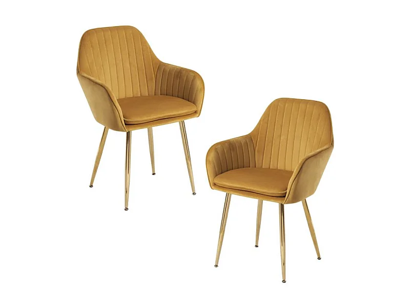 Packs Sillas Comedor - Pack 2 Sillas Chic Golden - Mostaza