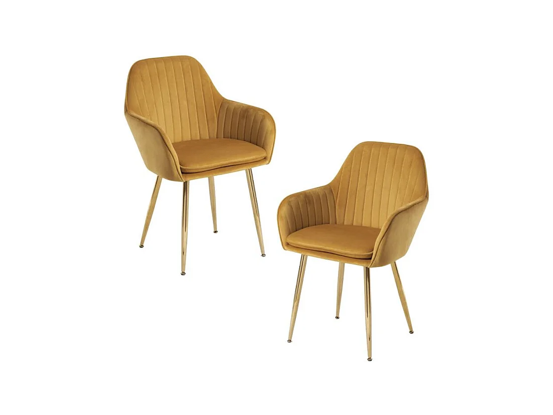Packs Sillas Comedor - Pack 2 Sillas Chic Golden - Mostaza