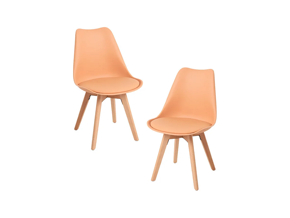 Packs Sillas Comedor - Pack 2 Sillas Synk Basic - Naranja claro
