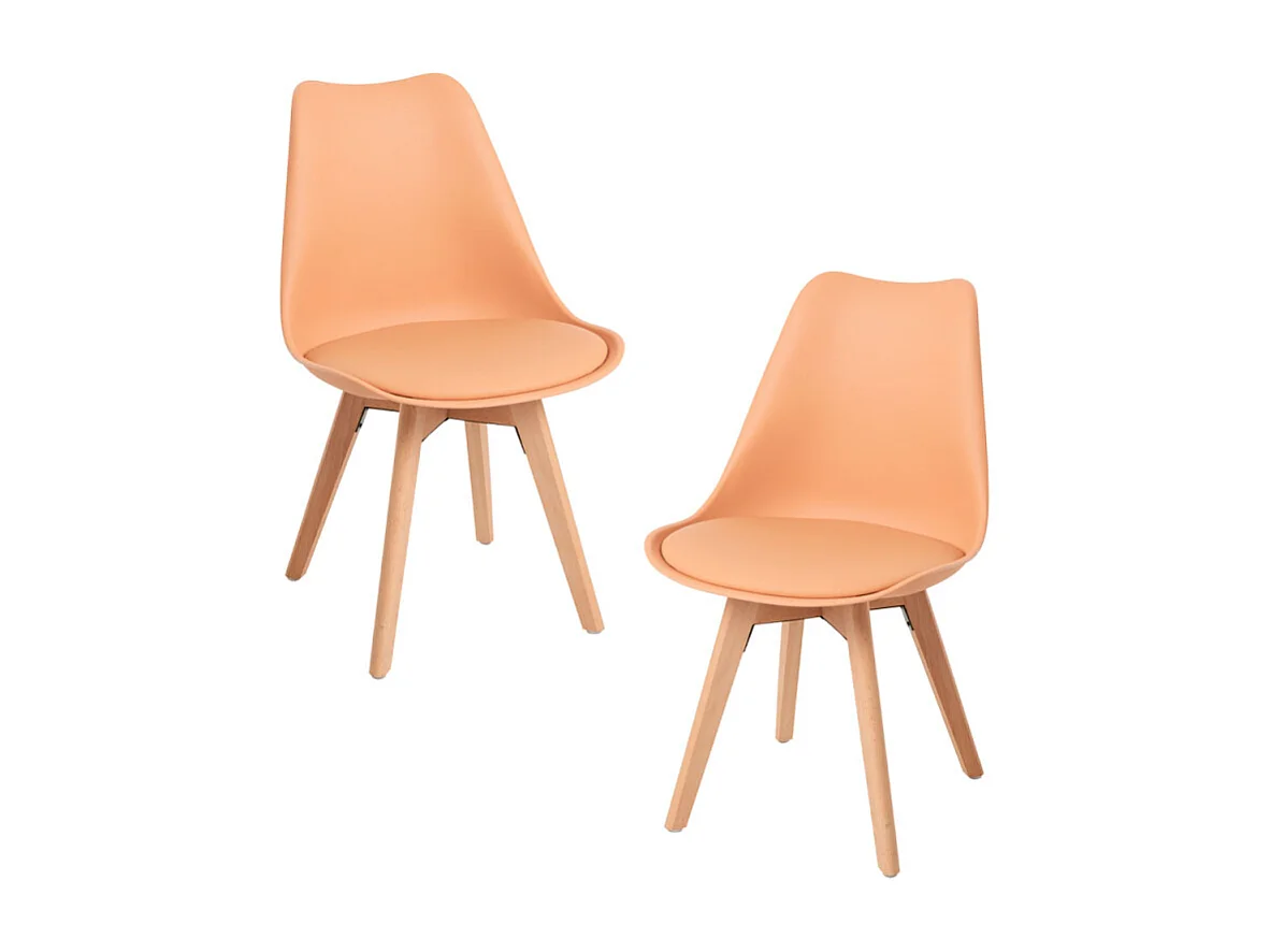 Packs Sillas Comedor - Pack 2 Sillas Synk Basic - Naranja claro