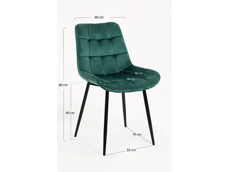 Sillas Comedor - Silla Teray Terciopelo - Verde