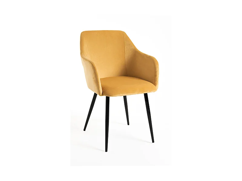 Packs Sillas Comedor - Pack 6 Sillas Puan Terciopelo - Mostaza