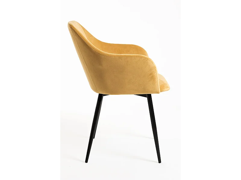 Packs Sillas Comedor - Pack 6 Sillas Puan Terciopelo - Mostaza