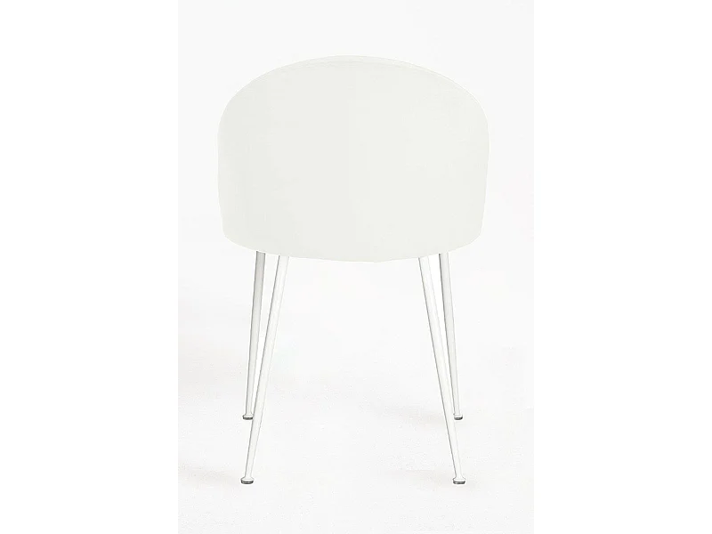 Sillas Comedor - Silla White Dalnia Terciopelo - Blanco