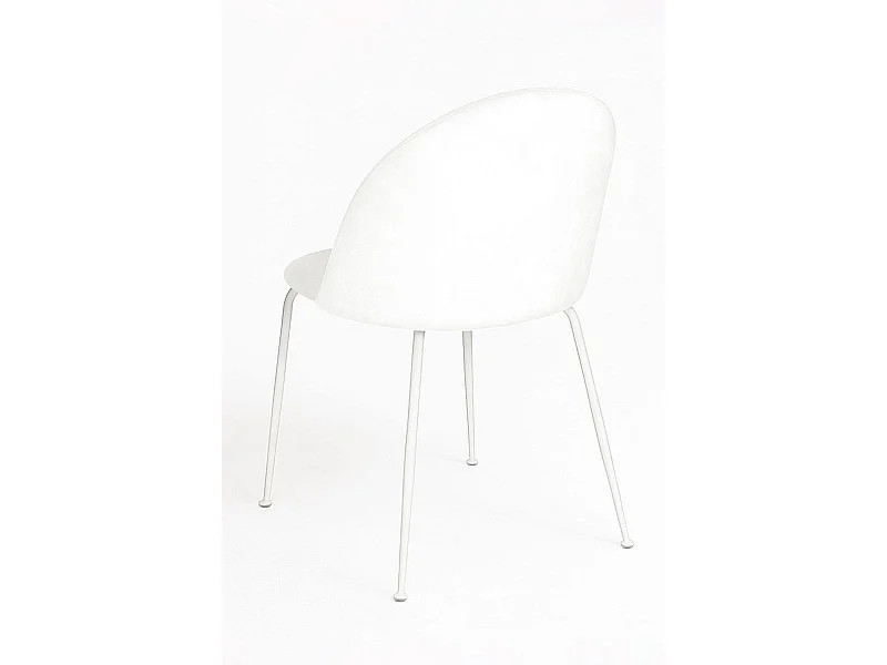 Sillas Comedor - Silla White Dalnia Terciopelo - Blanco