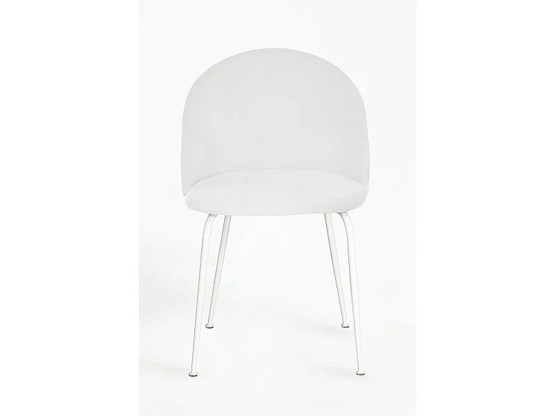 Sillas Comedor - Silla White Dalnia Terciopelo - Blanco