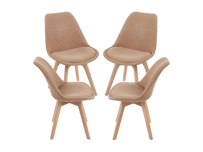 Packs Sillas Comedor - Pack 4 Sillas Synk Tela - Champán