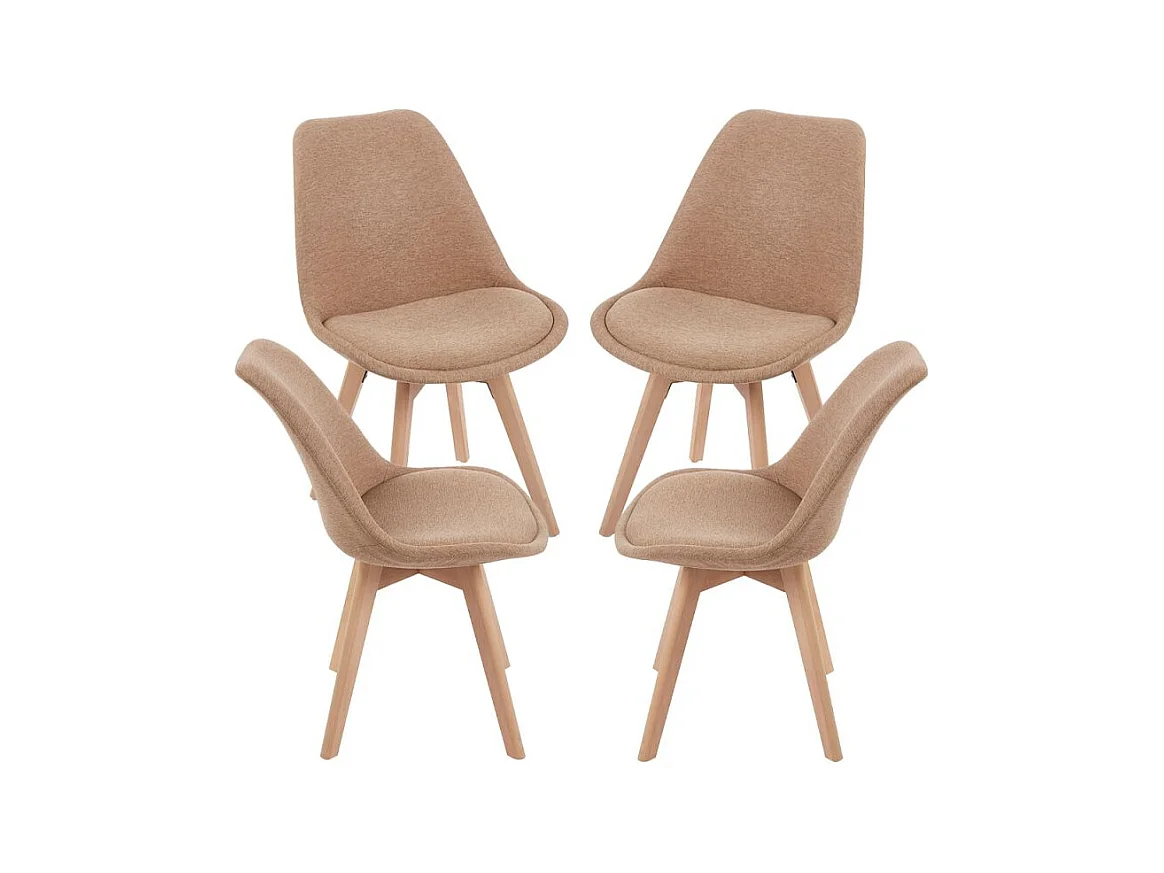 Packs Sillas Comedor - Pack 4 Sillas Synk Tela - Champán