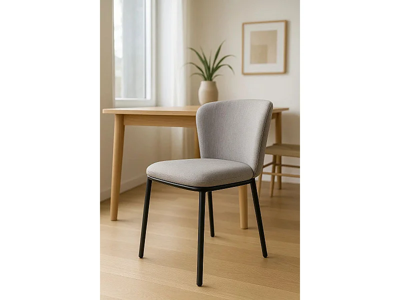 Sillas Comedor - Silla Nati Tela - Gris