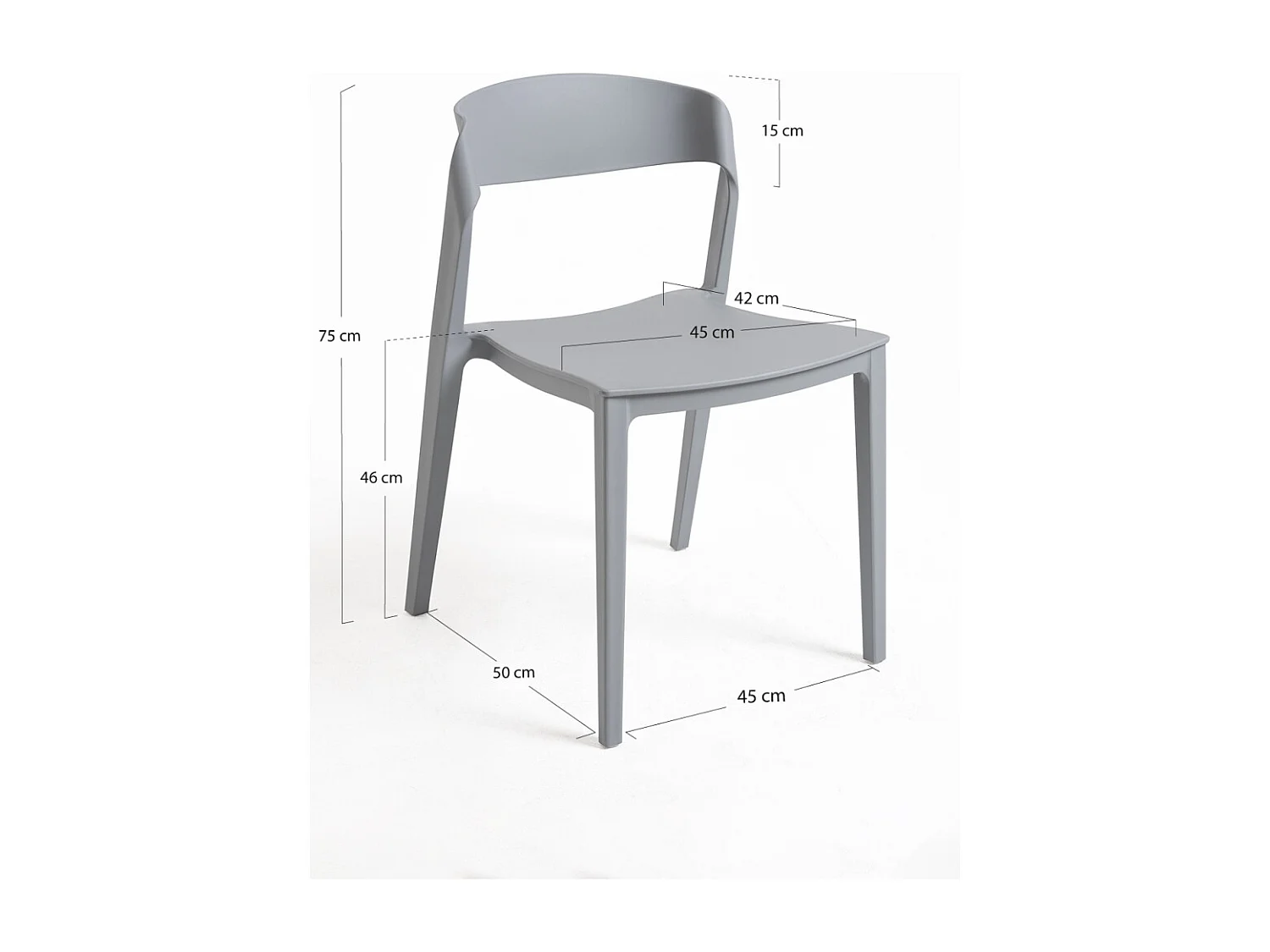Sillas Comedor - Silla Shine - Gris