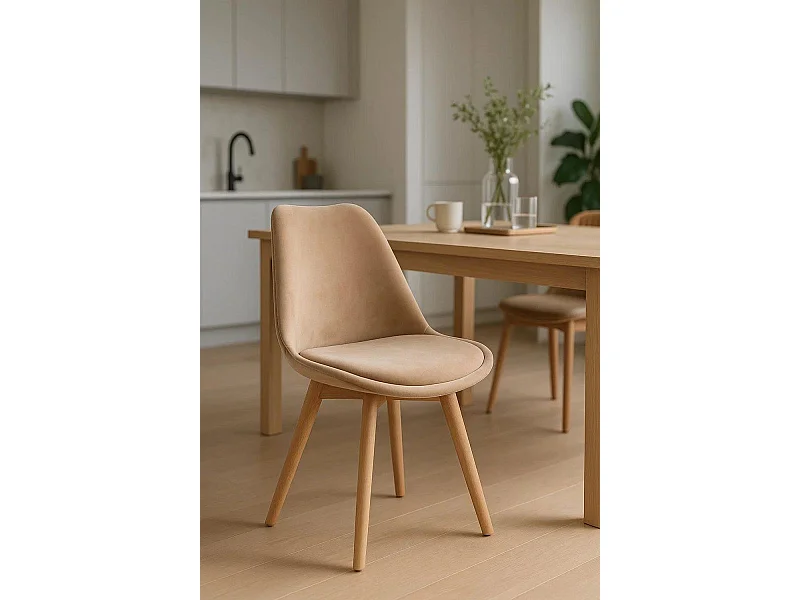 Sillas Comedor - Silla Synk Terciopelo - Champán