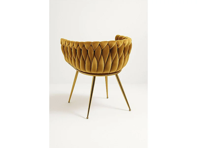 Sillas Comedor - Silla Widny Golden Terciopelo - Mostaza