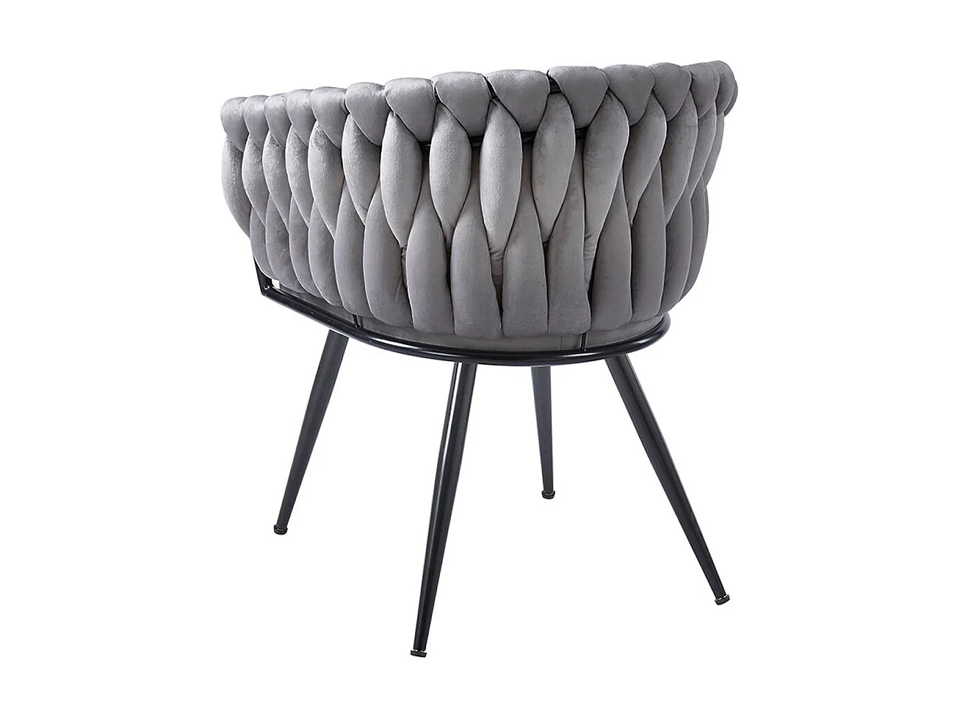 Sillas Comedor - Silla Widny Black Terciopelo - Gris oscuro