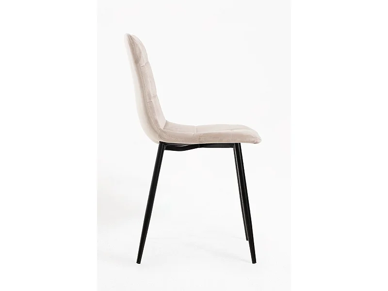 Sillas Comedor - Silla Daris Terciopelo - Gris claro
