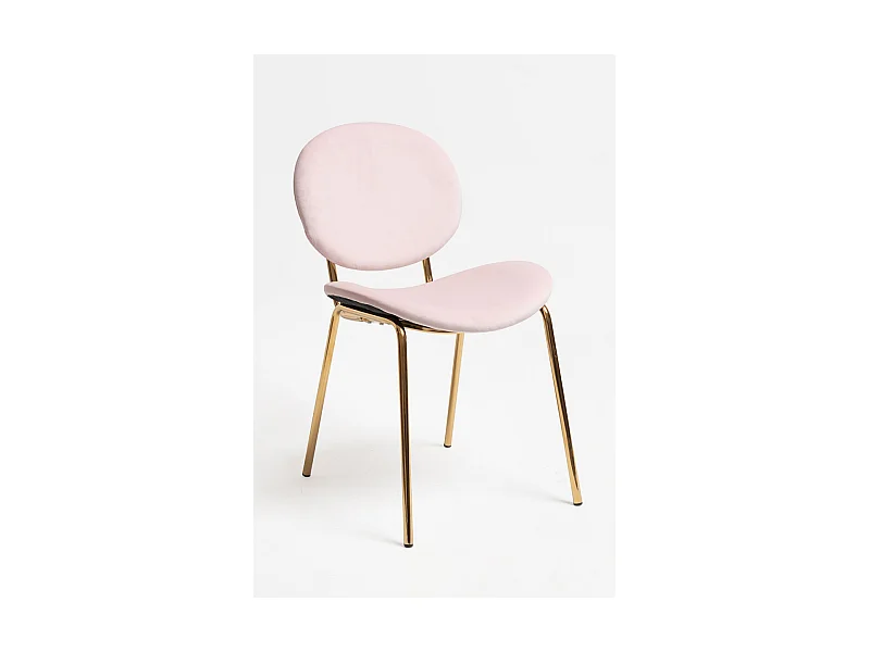 Sillas Comedor - Silla Lenor Golden Terciopelo - Rosa