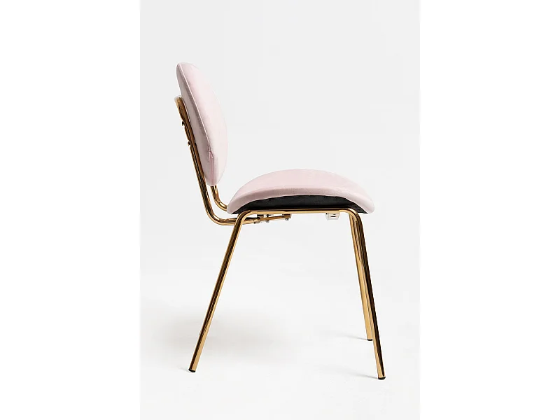 Sillas Comedor - Silla Lenor Golden Terciopelo - Rosa