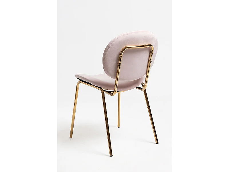 Sillas Comedor - Silla Lenor Golden Terciopelo - Rosa