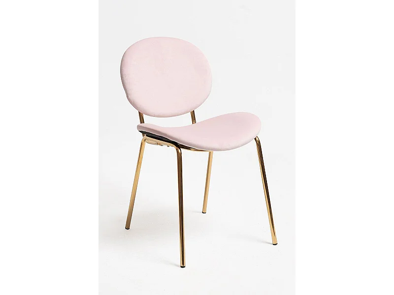 Sillas Comedor - Silla Lenor Golden Terciopelo - Rosa