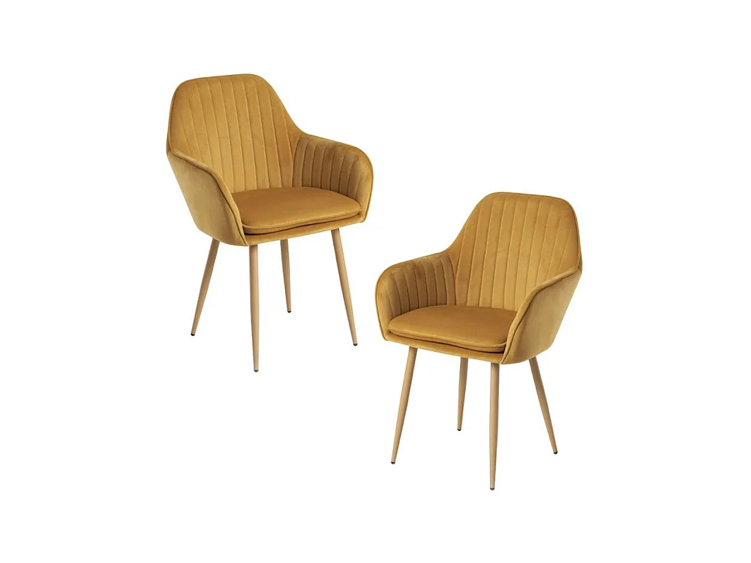 Packs Sillas Comedor - Pack 2 Sillas Chic - Mostaza
