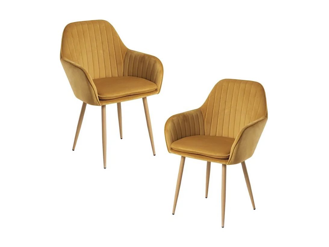 Packs Sillas Comedor - Pack 2 Sillas Chic - Mostaza