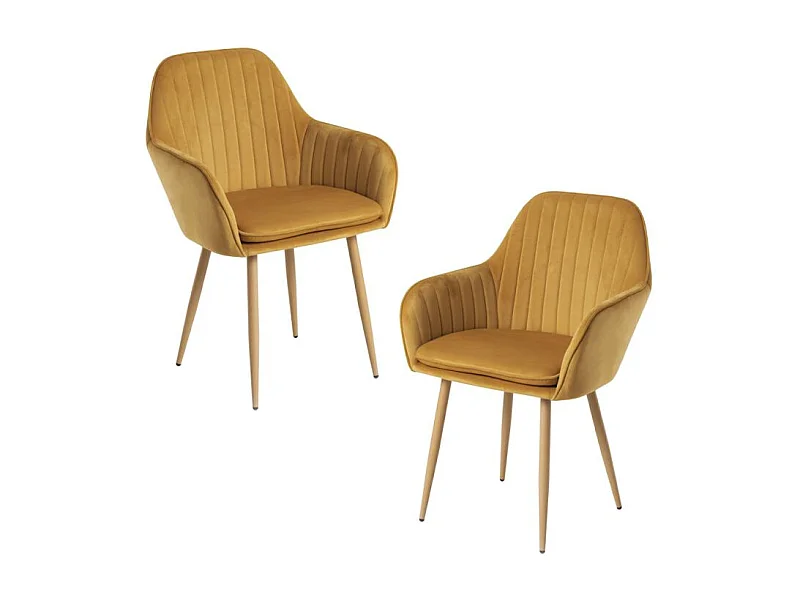 Packs Sillas Comedor - Pack 2 Sillas Chic - Mostaza