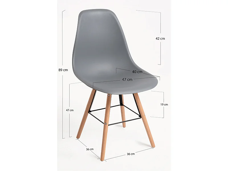 Sillas Comedor - Silla Moli - Gris