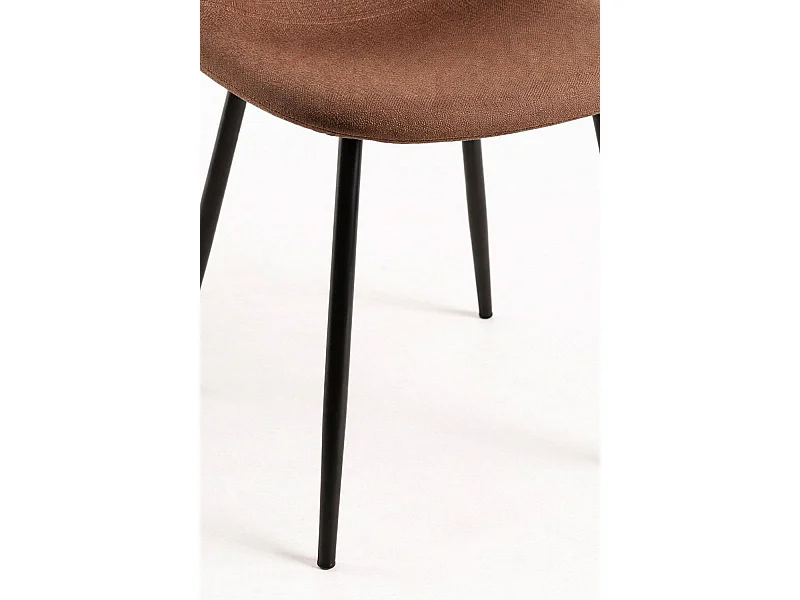 Packs Sillas Comedor - Pack 2 Sillas Black Teok Tela - Marrón