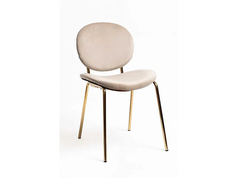 Sillas Comedor - Silla Lenor Golden Terciopelo - Beige