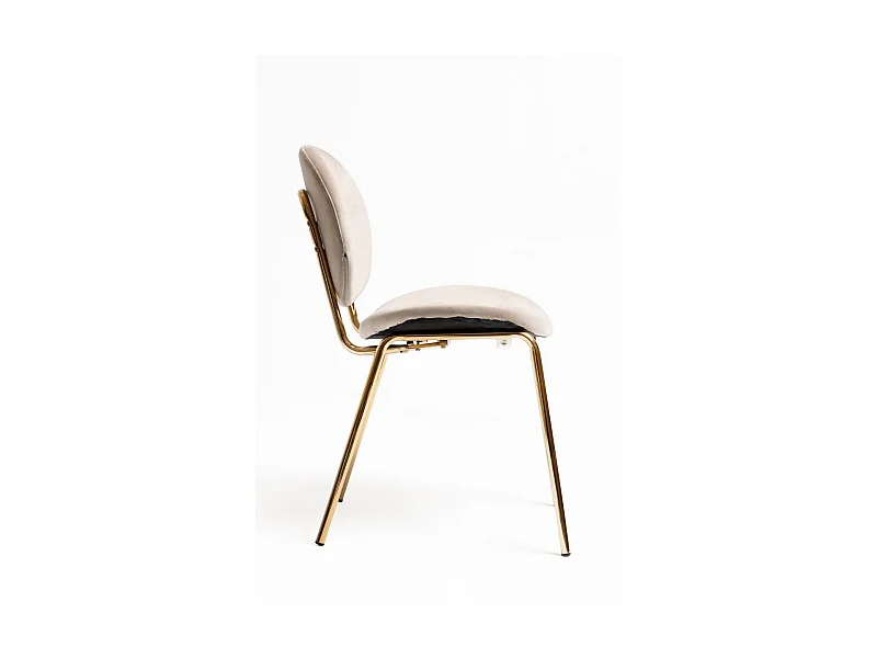 Sillas Comedor - Silla Lenor Golden Terciopelo - Beige