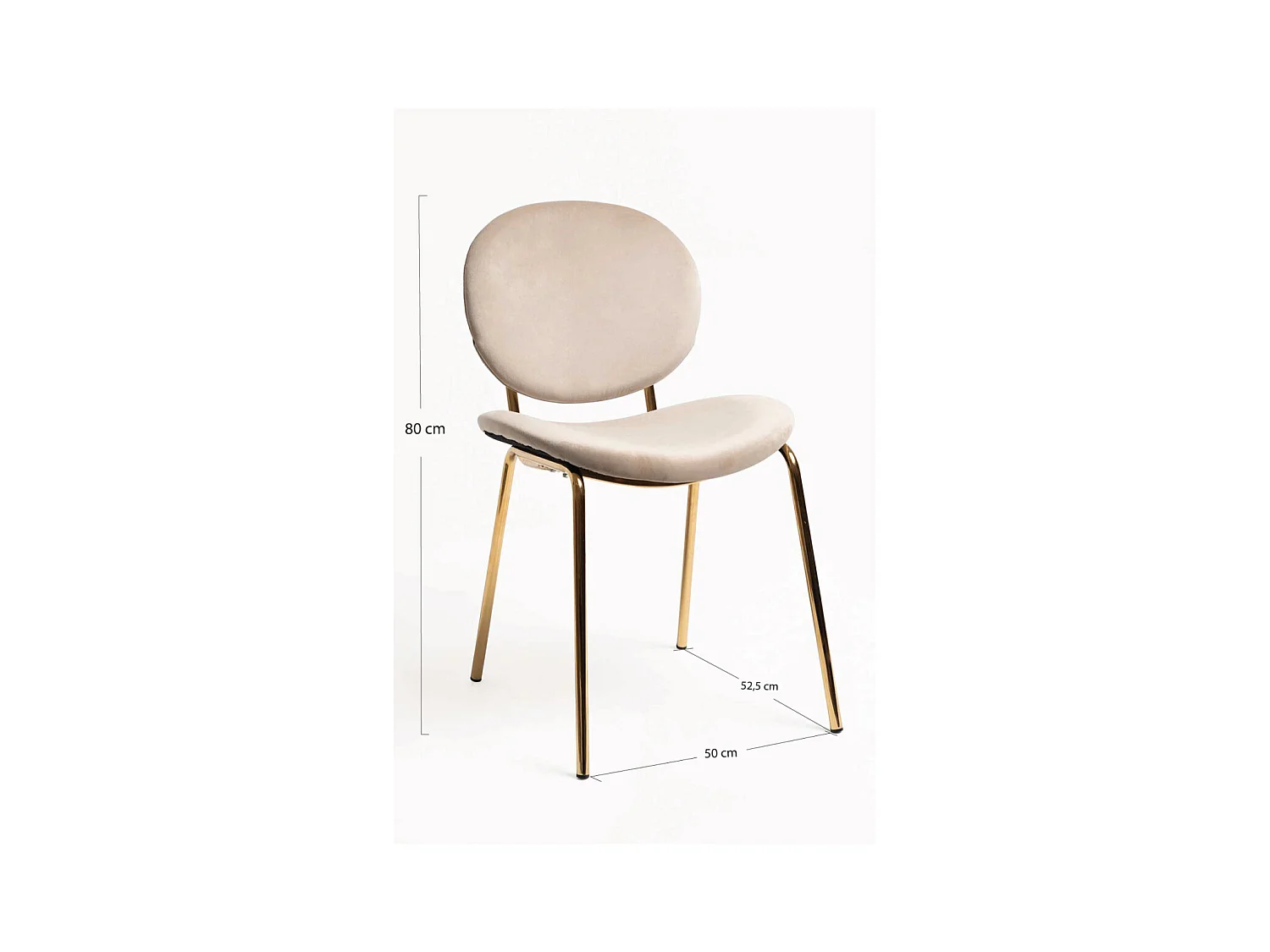 Sillas Comedor - Silla Lenor Golden Terciopelo - Beige