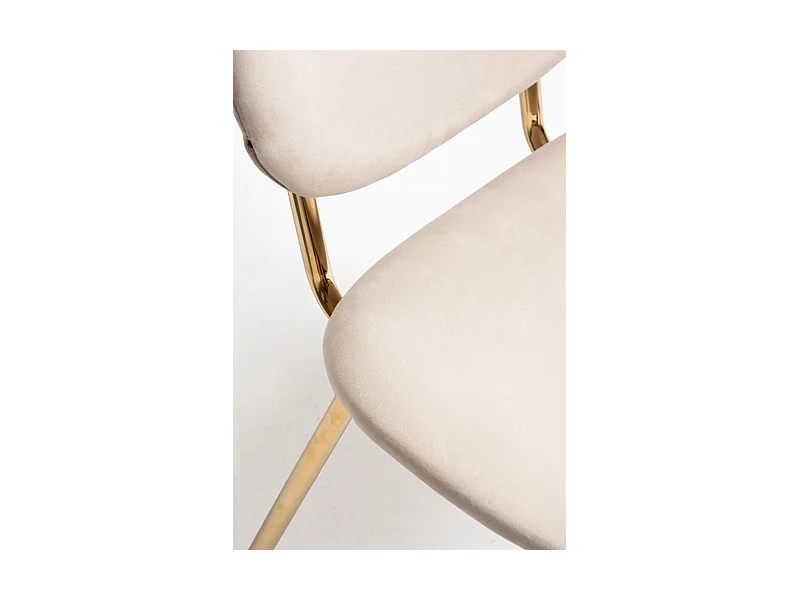Sillas Comedor - Silla Lenor Golden Terciopelo - Beige