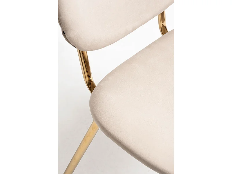Sillas Comedor - Silla Lenor Golden Terciopelo - Beige