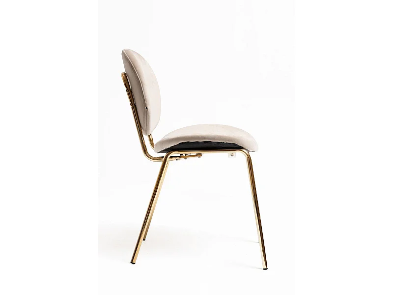Sillas Comedor - Silla Lenor Golden Terciopelo - Beige