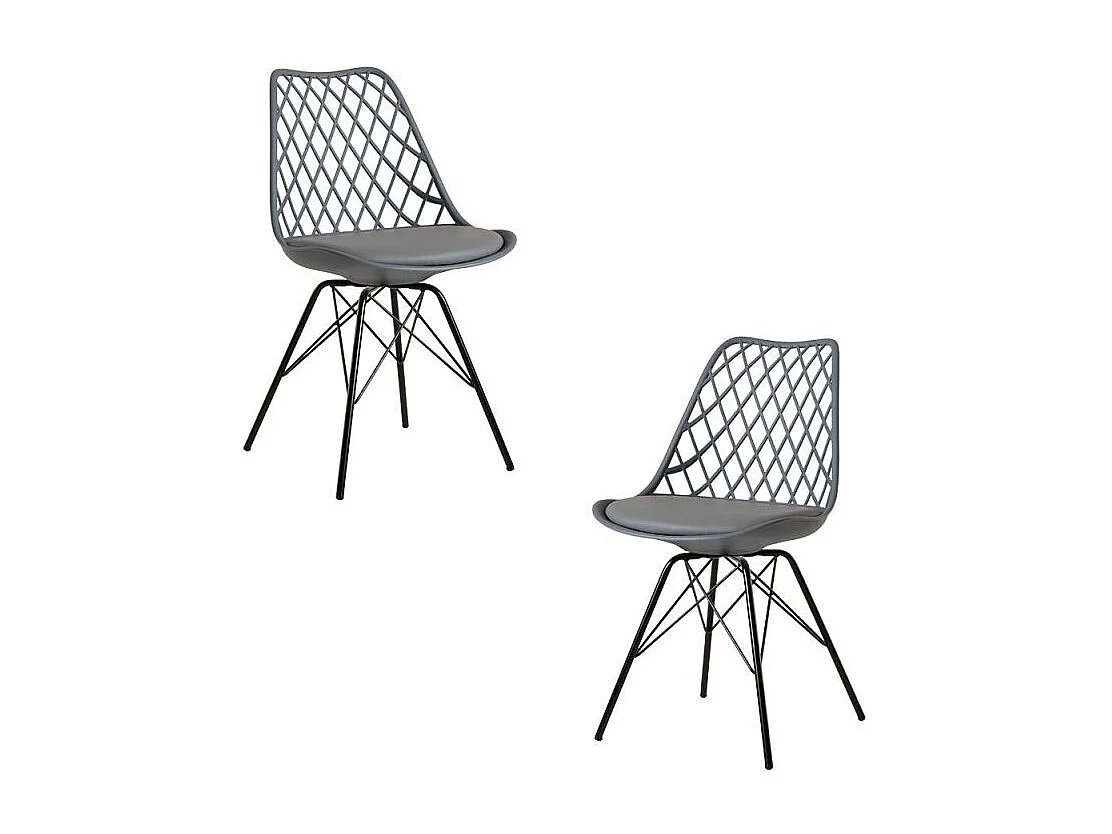 Packs Sillas Comedor - Pack 2 Sillas Iron Mima - Gris oscuro