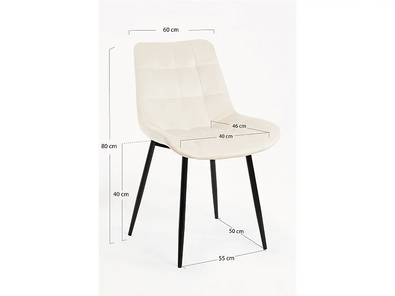 Sillas Comedor - Silla Teray Terciopelo - Beige