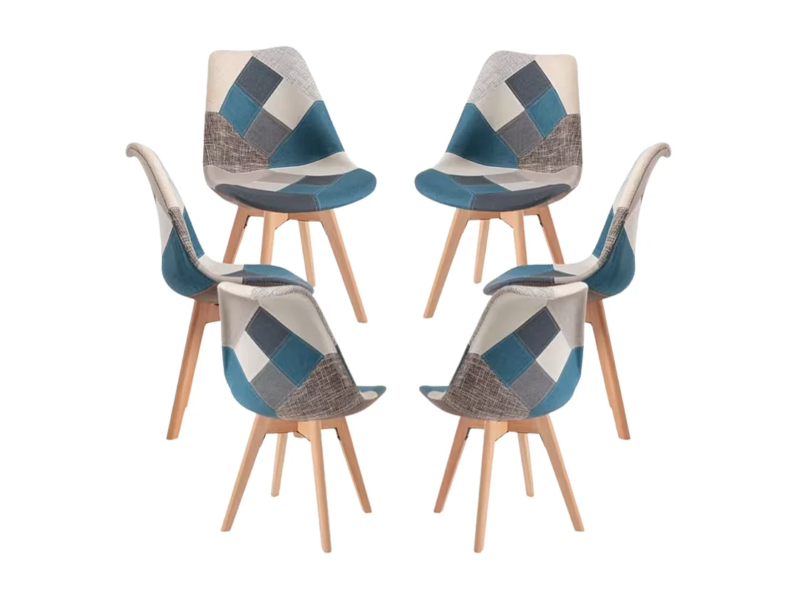 Packs Sillas Comedor - Pack 6 Sillas Synk Patchwork - Azul