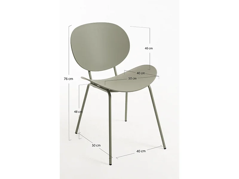 Sillas Comedor - Silla Dony - Celadón