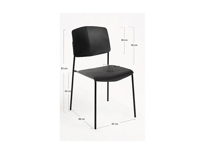 Packs Sillas Comedor - Pack 4 Sillas Chiel - Negro