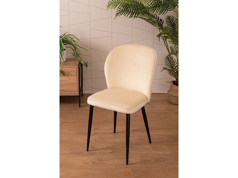 Sillas Comedor - Silla Teile Terciopelo - Beige