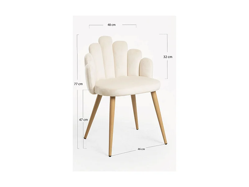 Packs Sillas Comedor - Pack 4 Sillas Hand Terciopelo - Beige