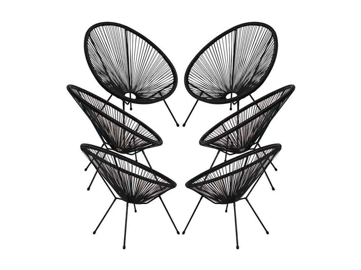 Packs Sillas - Packs 6 Sillas Karibic - Negro