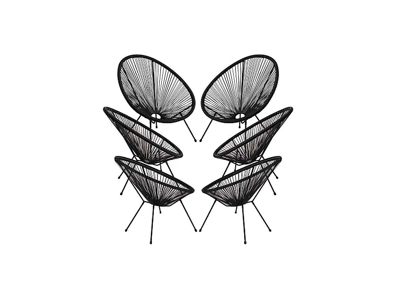 Packs Sillas - Pack 6 Sillas Karibic - Negro