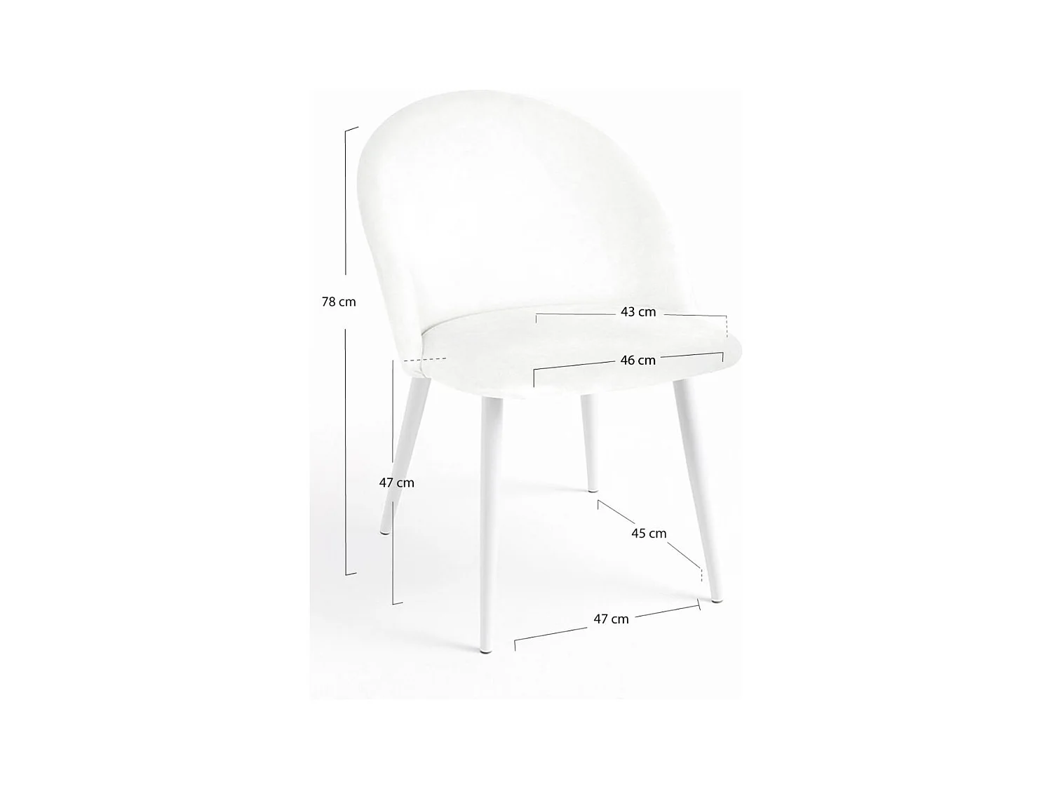 Packs Sillas Comedor - Pack 4 Sillas White Vint Terciopelo - Blanco